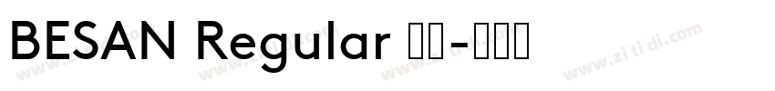 BESAN Regular 下载字体转换